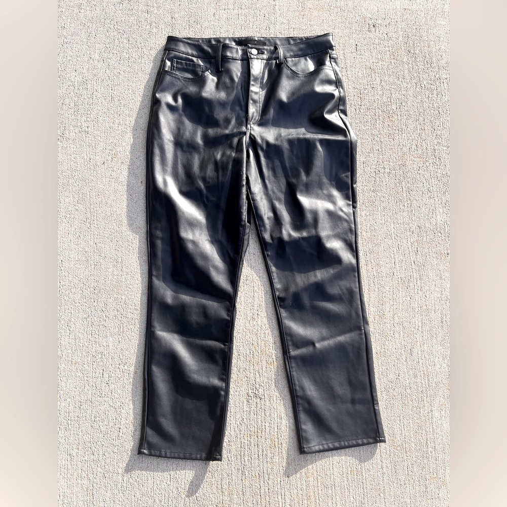 Joe’s straight leg faux leather pants